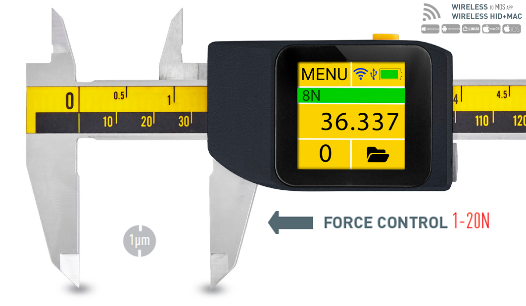 Computerized e-Force caliper IP54 COOLANT PROOF