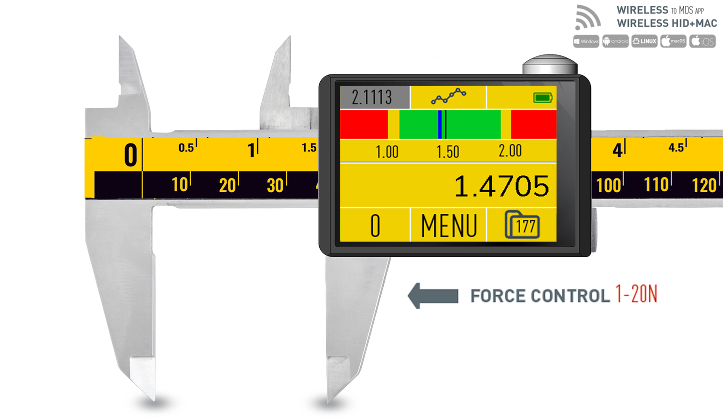 Micron Computerized e-Force caliper IP54 COOLANT PROOF