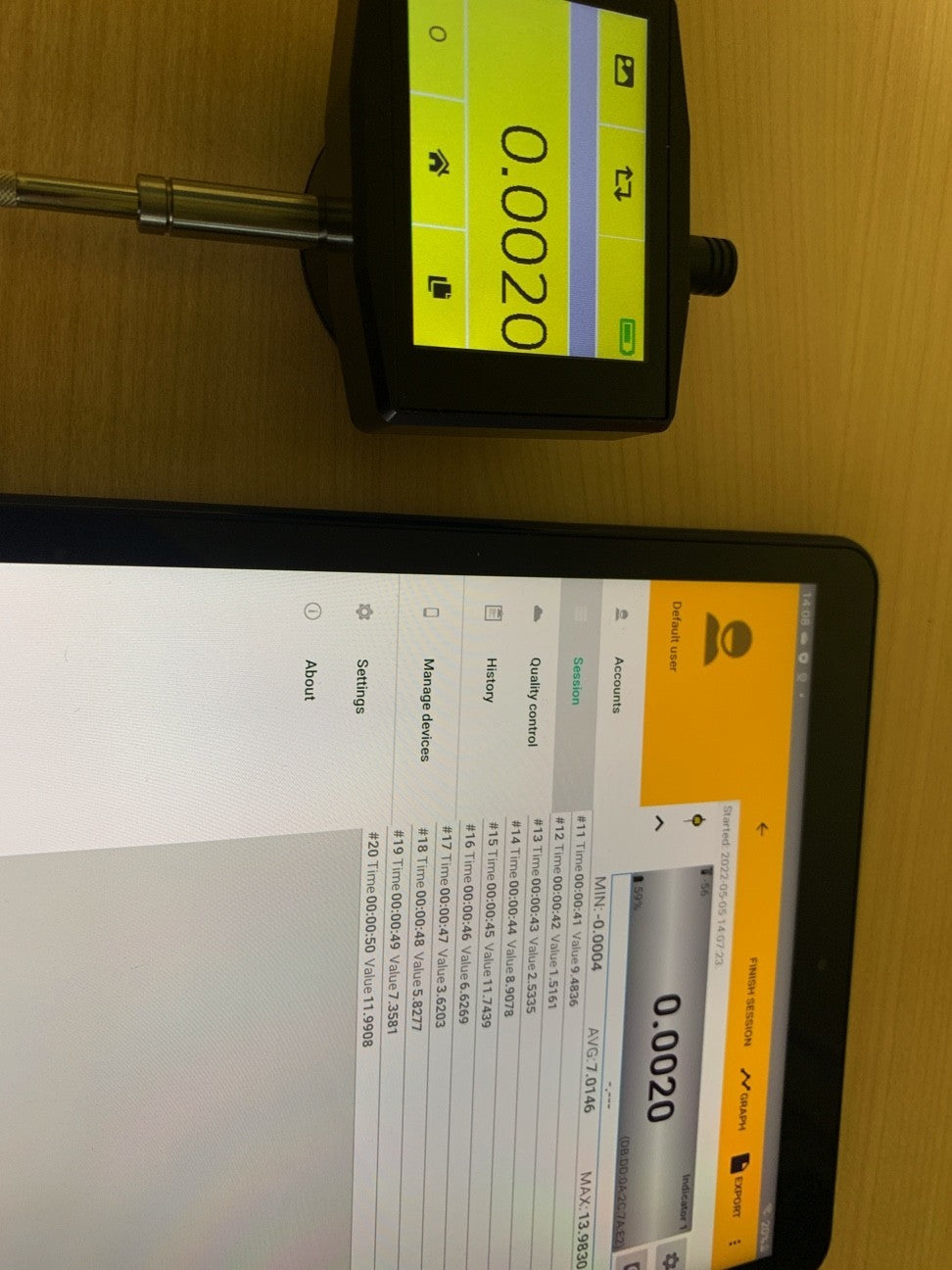 Sub-micron Industry 4.0 indicator Tablet Wireless 0-25.4mm/0-1inch