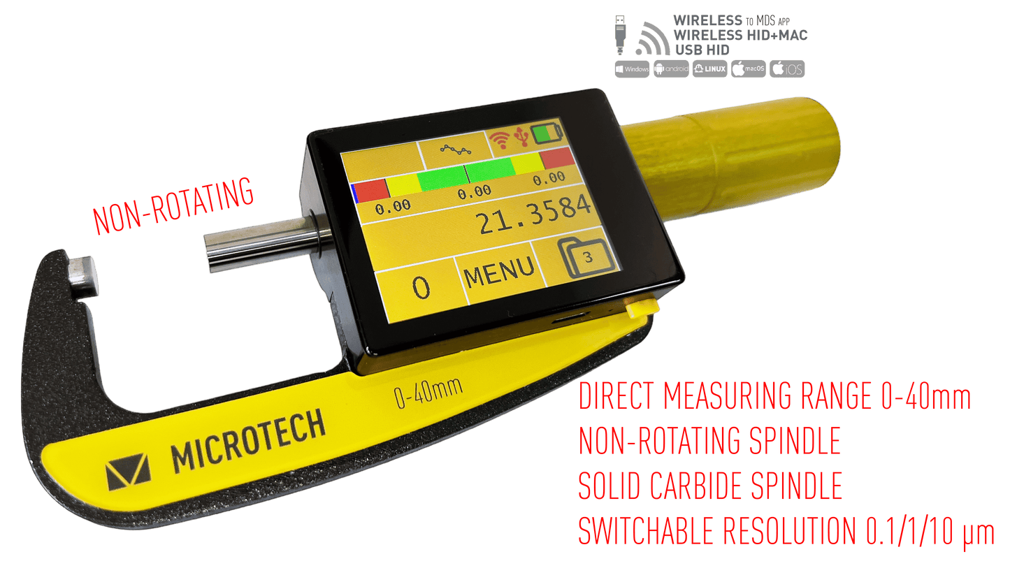 Computerized micrometer non-rotating spindle IP65 COOLANT PROOF 0-1.5inch